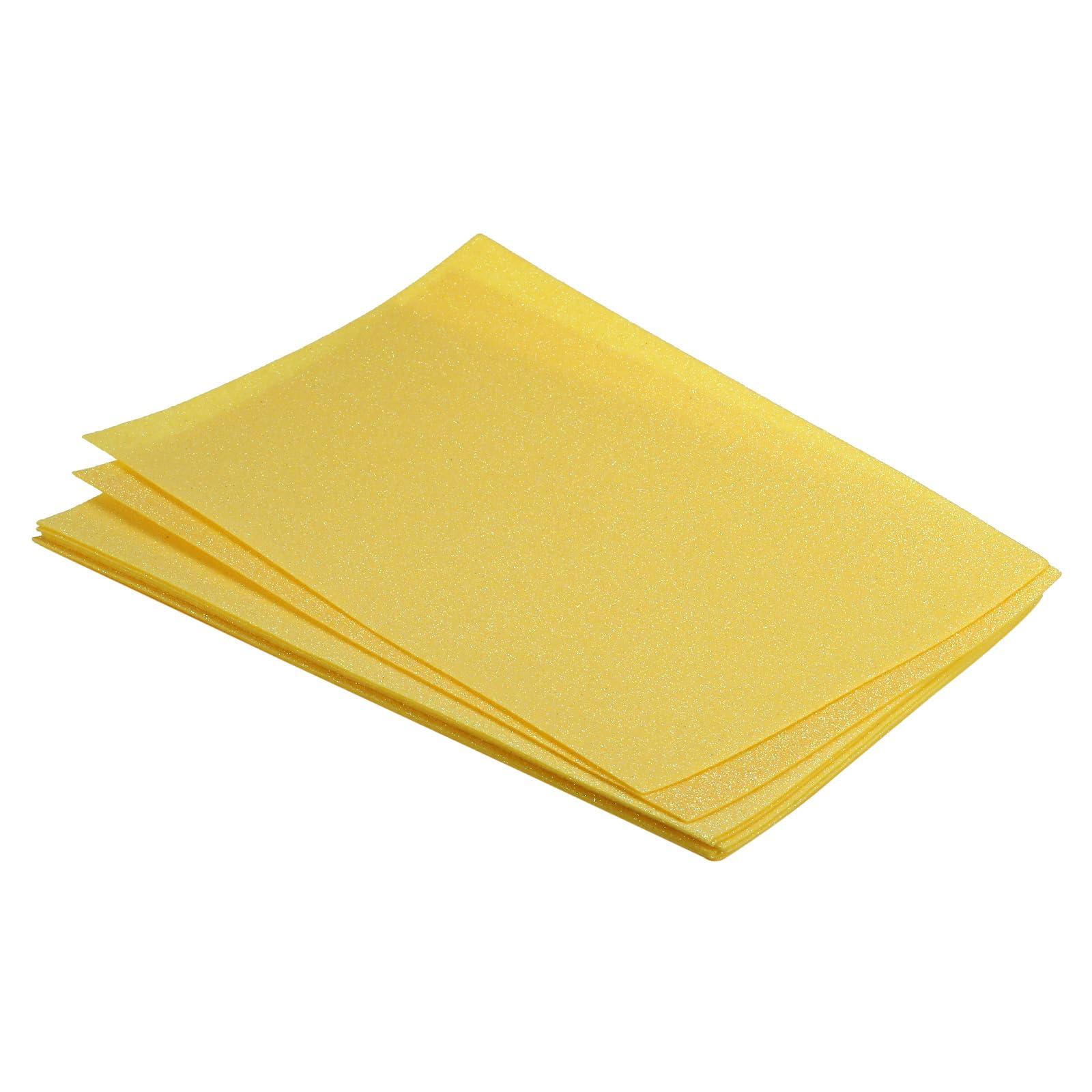 PATIKIL Soft Felt Sheets Glitter Fiber Craft Sheets Yellow 11.8 Inch x 7.8 Inch for DIY Hobby Decorate Pack of 6