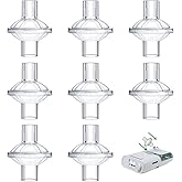 CPAP Filters 8 Pack Universal Fit Inline Filter Filters for Cpap Machine CPAP Supplies Individually Packing for CACP Machine Size 22mm and 25mm Tube
