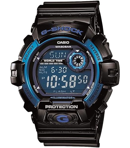 Amazon.com: Mens G-Shock Virtual Black Metallic Analog