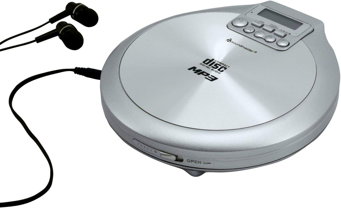 Soundmaster CD9220SI, portable battery operated CD player, CD, CD-R, CD-RW, MP3, function for charging the batteries, audio book function, resume function