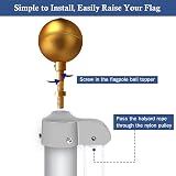 NQ Flag Pole Repair Parts Kit with 50 ft Nylon Rope and Accessories view 4