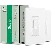 Smart Dimmer Switch by Martin Jerry | SmartLife App, Mains Dimming ONLY, Compatible with Alexa as WiFi Light Switch Dimmer, Single Pole, Works with Google Assistant [2Pack]