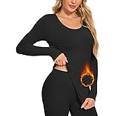 BESTENA Long Sleeve Undershirt for Women, Soft Thermal Shirts with Warm Fleece Lining, Base Layer Thermal Tops