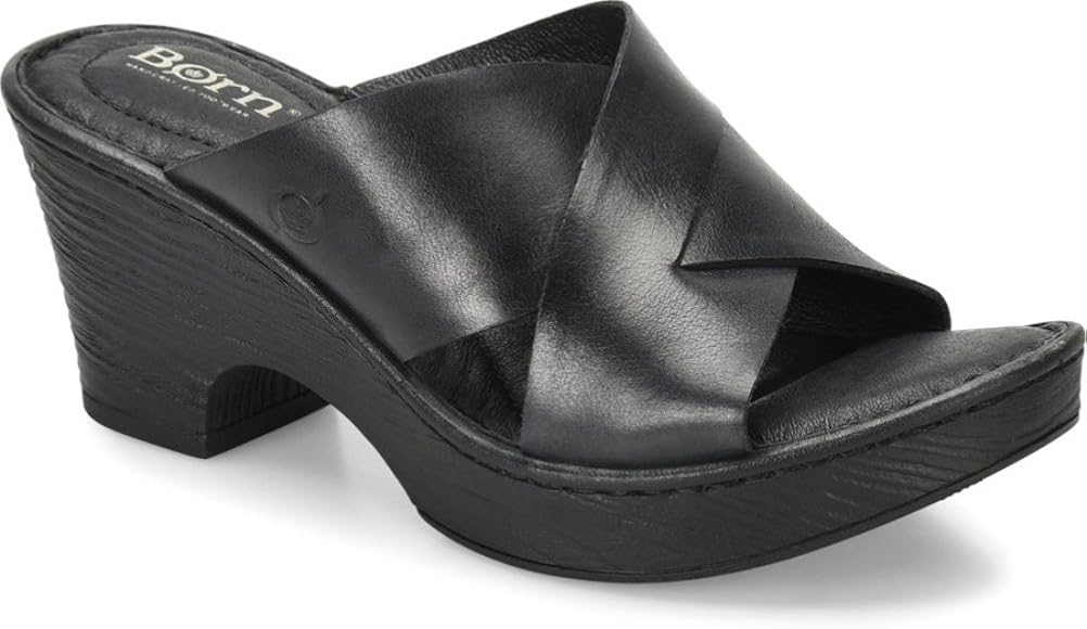 born leather flip flops