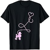 50s Sock Hop Costume Dog Pink Poodle Heart 1950s Top T-Shirt for Men Women Kids
