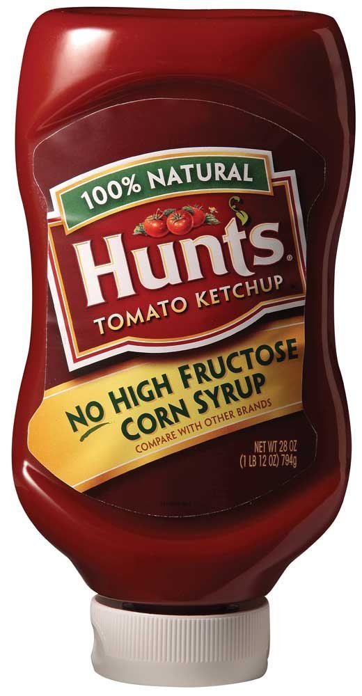 Hunt's all Natural ketchup, inverted Red bottle, 12/20oz (027000382998)