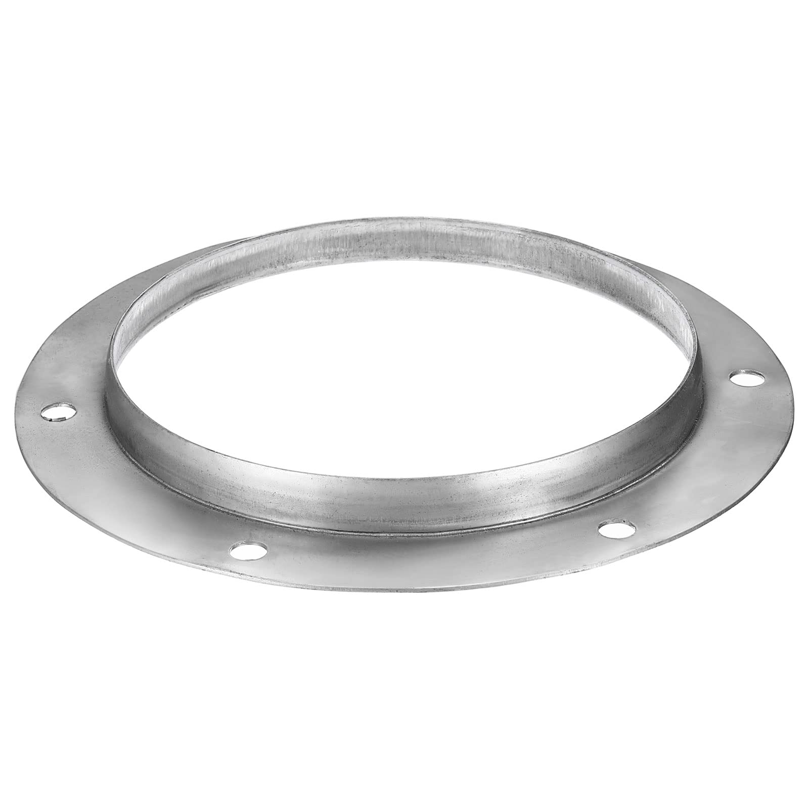 PATIKIL 6" Duct Connector Flange, Straight Pipe Exhaust Flange Stainless Steel Duct Mounting Plate for Heating Cooling Ventilation HVAC System