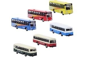 BS150 6pcs Diecast Model Buses Car 1:160 N Scale Streetscape Layout Railway Scenery DIY Train Layout Model Accessories