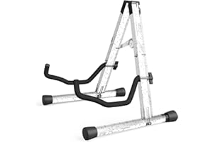 MUSO Guitar Stand for Christmas,Acoustic Guitar Stand Acrylic Guitar Stand Holder with Padded Foam, Electric Guitar Rack,Bass Floor Music Stand Home and Studio, Travel Guitar Stand,New Year/X-mas Present