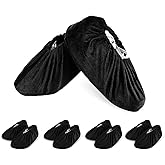 LAKE OF FIRE 5-Pair Reusable Shoe Covers, Non-Slip, Washable, and Thickened Boot Covers for Floor and Carpet Protection