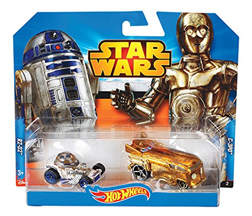 Hot Wheels Star Wars Character Car 2-Pack, C-3PO and R2-D2
