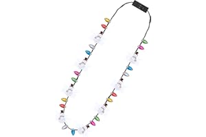 Traplace 3 Modes Christmas Light Necklace, Wearable Necklaces Xmas Light up Decor