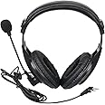 Retevis Overhead Noise Reduction Walkie Talkie Headset 2 Pin, Boom Mic, Compatible with Retevis RT22 RT21 H-777 RT68 RT19 Baofeng UV-5R BF-F8HP BF-888S, Two Way Radio Headset for Camera Team(1 Pack)