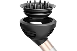 AIKOLZON Large Round Volumizing Brush Attachment for Dyson Airwrap Stylers (HS01/HS05) - XL Oval Copper Hair Brush for Bouncy Blowout, Root Lift & Salon Curls (Upgraded Diffuser)