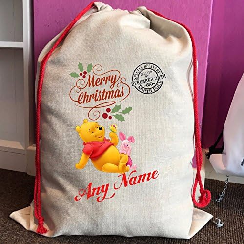 Large Or Small Personalised Santa Sack Mickey Minnie Mouse Disney Princess