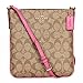 Coach Signature North South Crossbody Khaki Dahlia Pink F35940 Swingpack