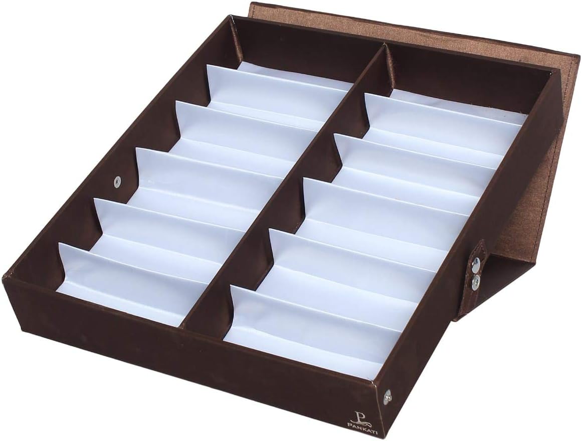 PANKATI Leatherette Sunglasses Storage Box with 12 compartment