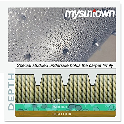 Mysuntown Carpet Chair Mats, PVC Vinyl Rectangle Chair Mat for Carpeted Floors, Transparent Desk Chair Mat - 36 X 48 Inches Standard Pile Carpet, for Office and Home - Thumbnail 7