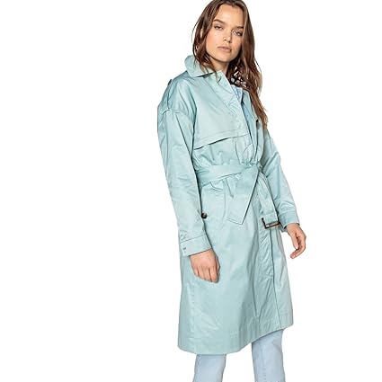 Amazoncom La Redoute Collections Womens Trench Coat Blue Size Us