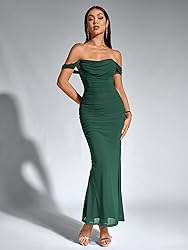 KUTUMAI Off The Shoulder Maxi Long Dress Corset