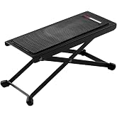 Gator Frameworks Ergonomic Guitar Foot Rest with 5 Height Settings | Rubberized Foot Pad for Comfort &amp; Stability Compact Design Perfect for Travel &amp; Gigs (GFW-GTR-FOOTREST)