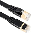 Network Cable 2m, Vandesail CAT7 Patch LAN Ethernet Cables RJ45 STP Gigabit with Gold Plated Lead for Switch/ Router/ Modem (Black)