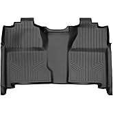 SMARTLINER Floor Mats 2nd Row Liner for 2007-2013 Chevrolet Silverado 1500