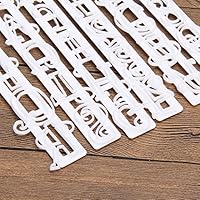 6pcs/set Alphabet Letters Numbers Tappits Frill Edge Fondant Gum Paste Cutters Cake Cookie Baking accessories Mold Stencil Tools Xiaolanwelc