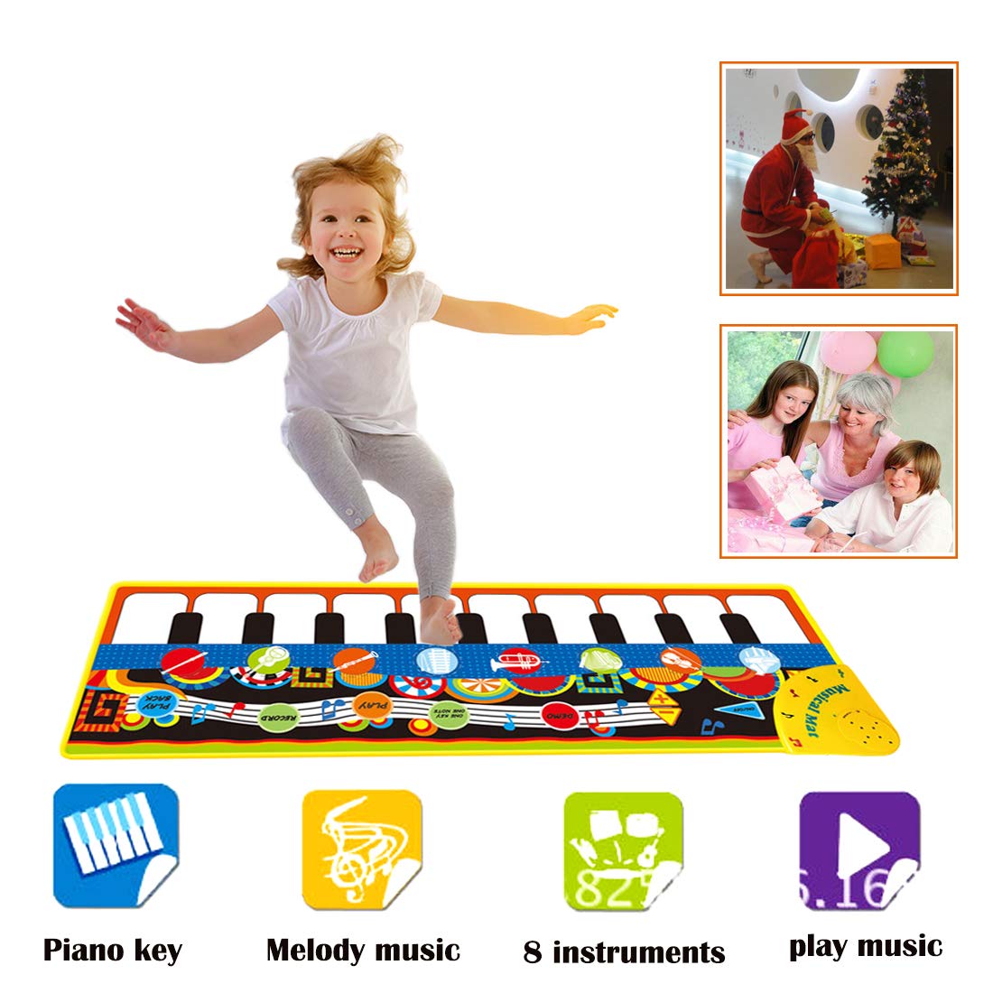 baby girl piano play mat