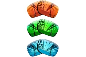 Polarized Lenses Replacement for Oakley Leffingwell Sunglasses - Emerald Green+Blue+Fire Red