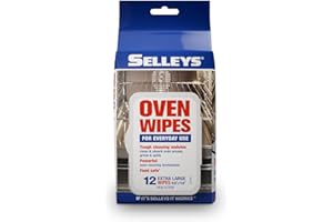 Selleys Oven Wipes, Heavy Duty Oven Cleaner Wipes, Cleans and Absorbs Grease, Grime and Spills, 12 Wipes