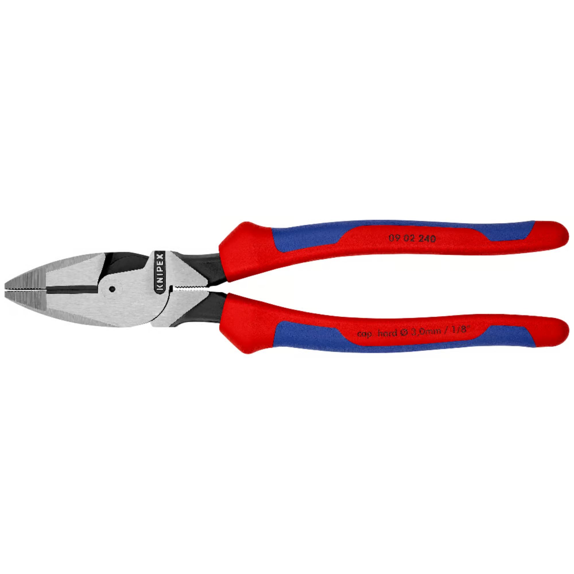 KNIPEX Lineman's Pliers American Style with Comfort Handles 240 mm, 09 02 240