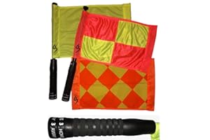 RefStuff RefScorer FLAGS – Referee Flags (pair) Assistant Referee Linesman Flags, now with unique and WORLDS FIRST Scorer Function built into the handle
