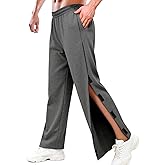 Post Surgery Pants for Men Open Bottom Easy Side Tear Away Pants for Men Sweatpants Loose Fit Post Surgery Pant