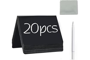 Baoswi 20 Pack 10 * 7cm Mini Chalkboard Signs for Food, Reusable Drink & Food Labels for Buffet Display, Party and Bakery, Sm