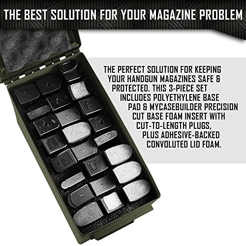 MY CASE BUILDER 24 Pistol Magazine Foam Insert Ammunition Mag Storage