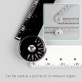 Belegao 2 Pack Folding Rulers 15cm/30cm Clear and Black White Plastic Measuring view 3