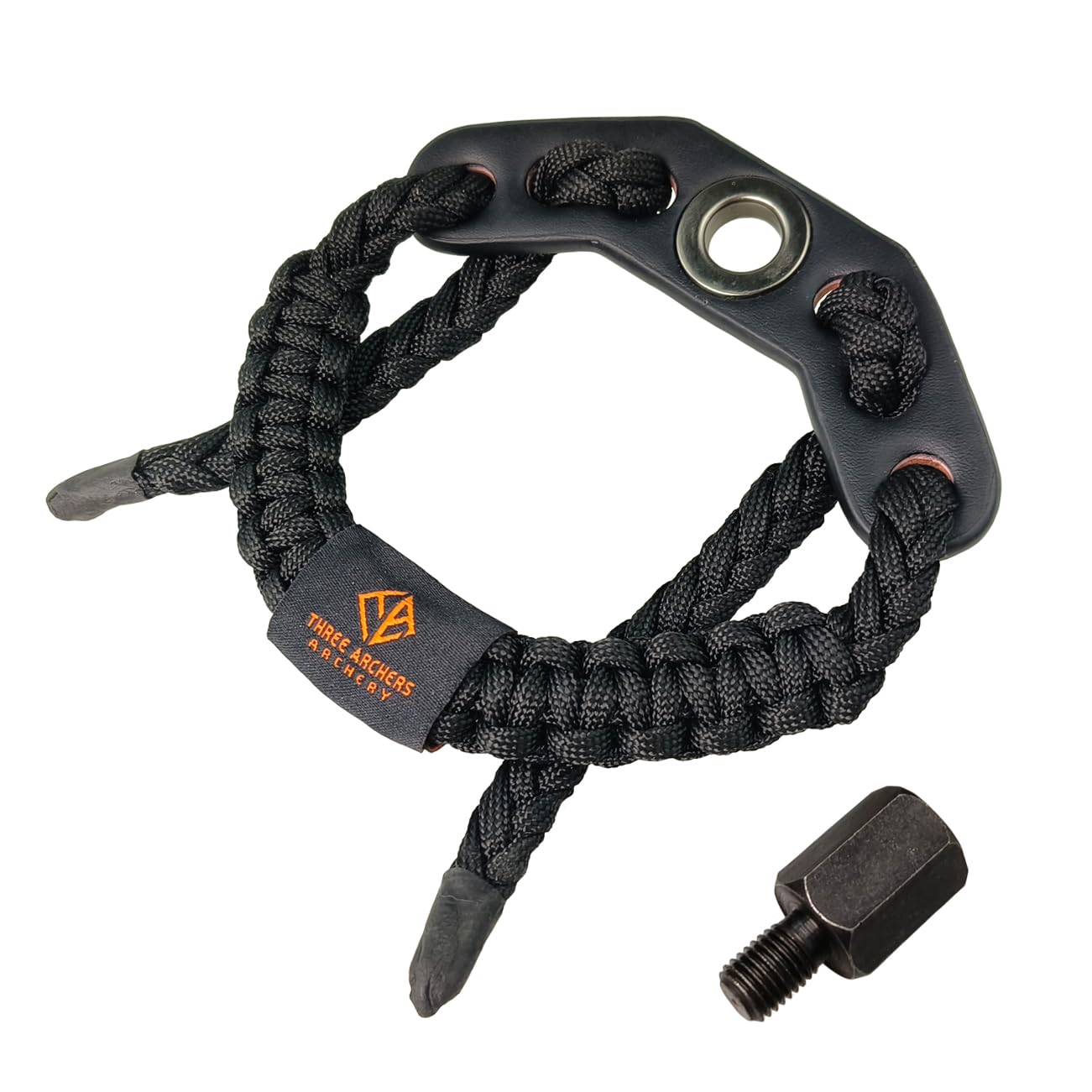 THREE ARCHERS Archery Bow Wrist Sling black Adjustable Wrist Strap Loop Compound Bow Stabilizer & Hand Loop Carrier (black)