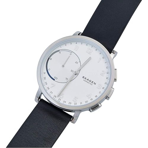 Skagen Connected Men's Hagen Stainless Steel and Leather Hybrid