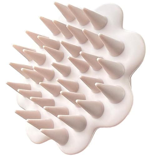 Hair Shampoo Brush,Scalp Massager Brush,Manual Head Scalp Massage Brush for Wet & Dry, Soft Silicone Bristles Care for The Scalp, Promote Hair Growth (Carbene)