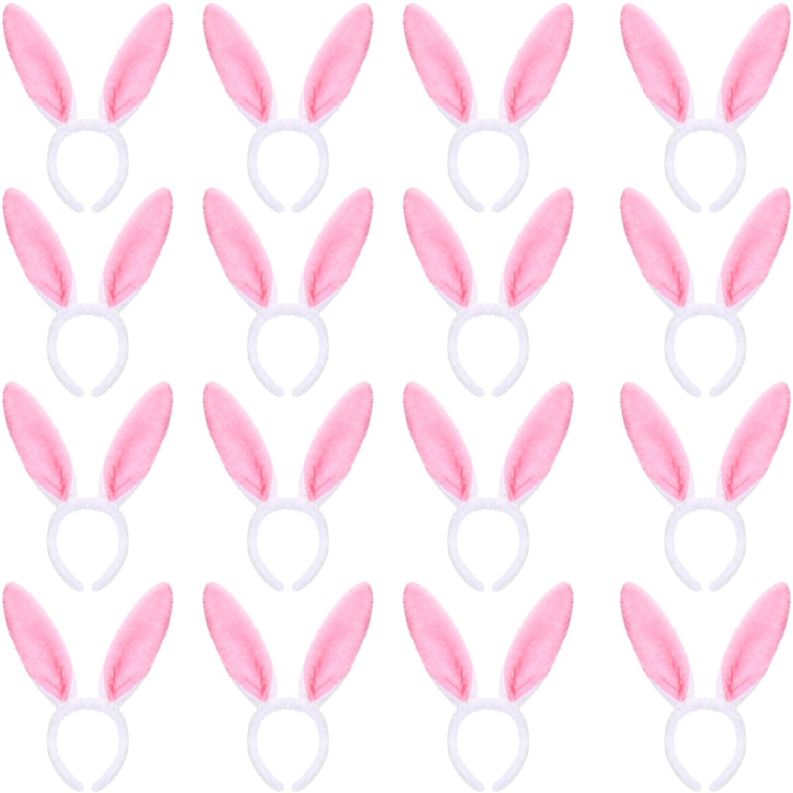 Photo 1 of WILLBOND 12 Pcs Halloween Plush Bunny Ears Headband Cute Rabbit Ear Hairbands Easter Bunny Ears for Dress up Theme Party(Pink,Bunny)
