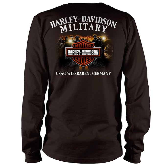 Buy HarleyDavidson Military Men's Dark Chocolate LongSleeve Graphic