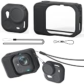 Honlyn Silicone Case for Insta360 GO Ultra Action Camera Protective Cover with Lens Cap &amp; Strap Protectio Accessories
