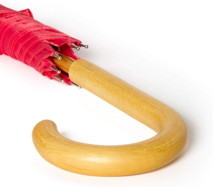 Amazon Com Shedrain Manual Open Wood Shaft Stick Umbrella Coral