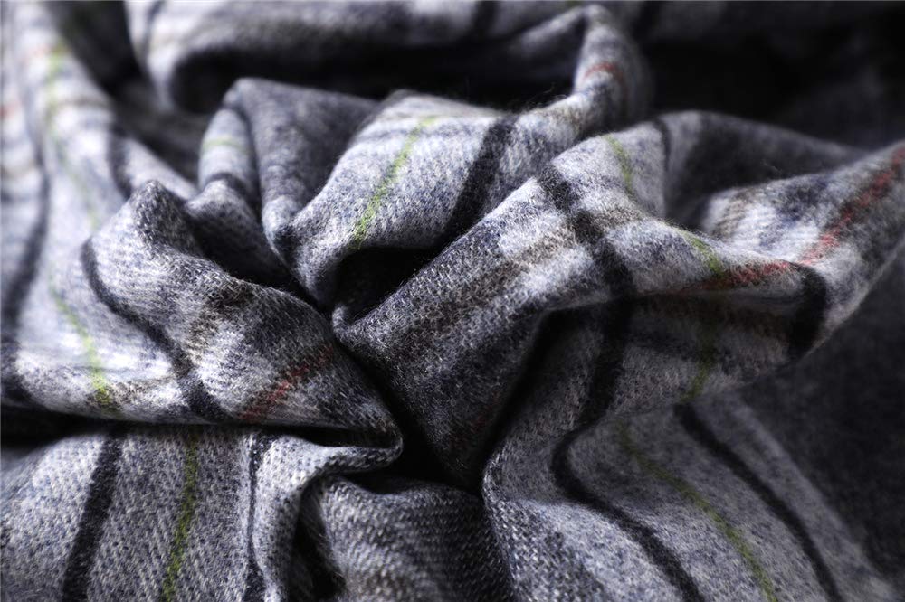 Cashmere Feel Winter Scarf For Women Super Soft Warm Plaid Pashmina Shawls Wraps (GZC03)