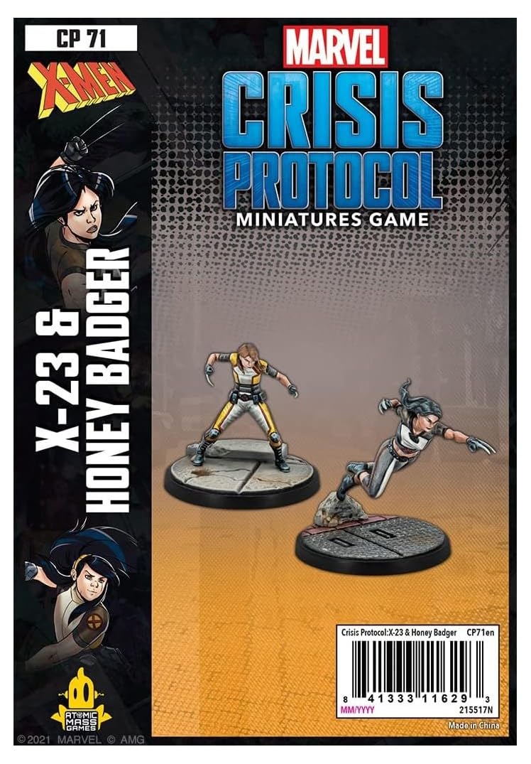 Atomic Mass Games | X-23 & Honey Badger: Marvel Crisis Protocol | Miniatures Game | Ages 14+ | 2 Players | 45 Minutes Playing Time