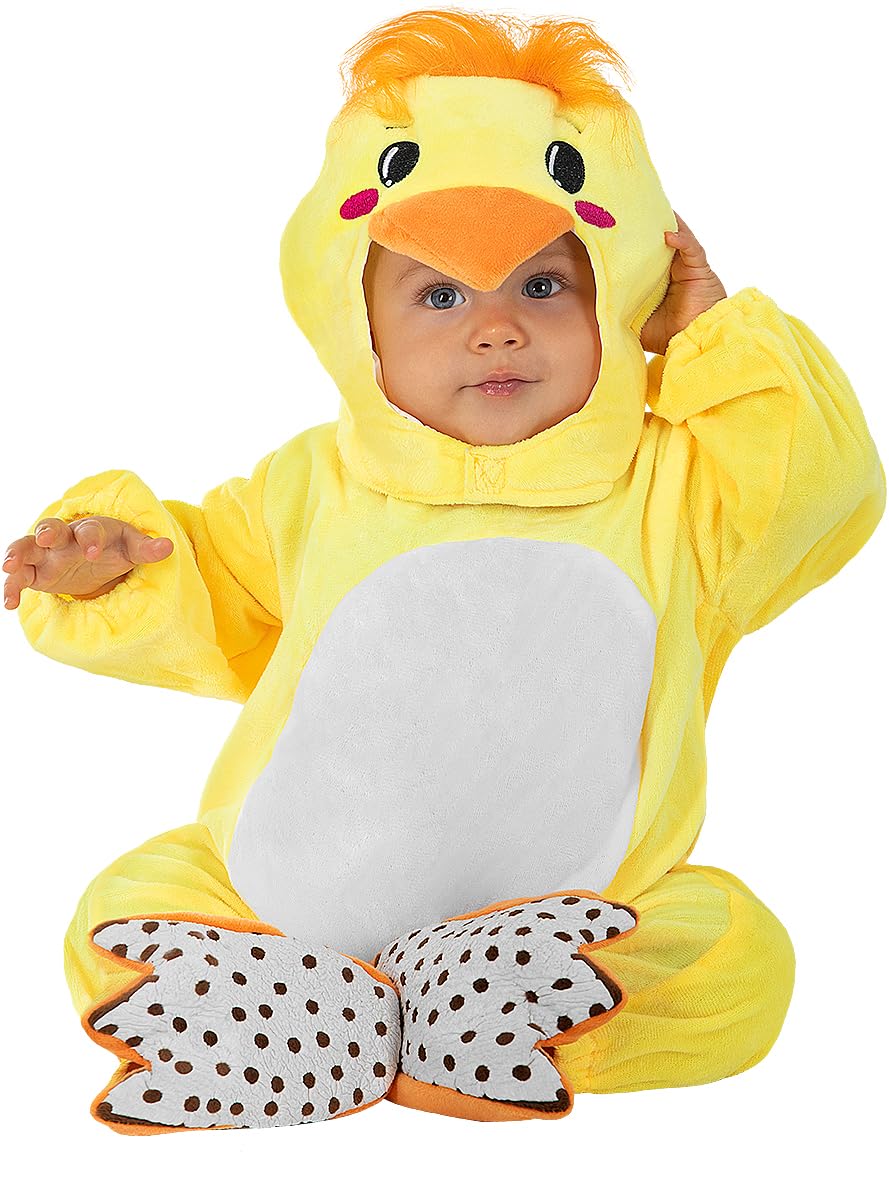 Funidelia | Chick Costume for Babies for baby Animals, Chicken, Rooster, Chick - Costumes for kids, accessory fancy dress & props for Halloween, carnival & parties - Size 6-12 months - Yellow