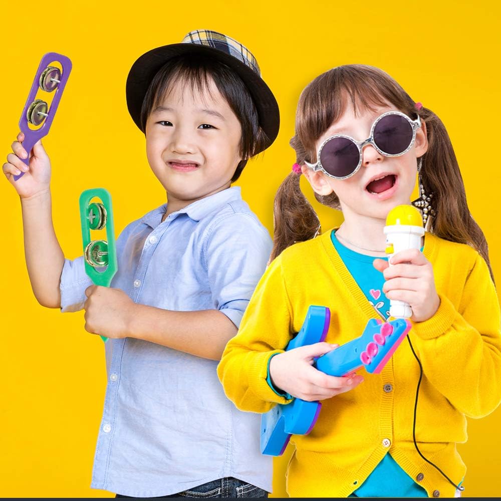 ArtCreativity Cymbals for Kids - Pack of 12 - Handheld Music Toys, Colorful Rattle Musical Instruments for Children, Fun Party Noisemakers, Party Favors and Goodie Bag Fillers for Boys and Girls: Toys & Games