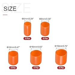 uxcell 25pcs Round Rubber End Caps