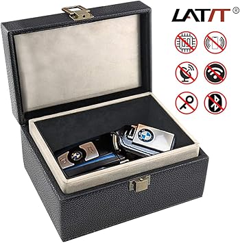 Caja de bloqueo de señal para llave de coche, caja grande Faraday para llaves de coche,